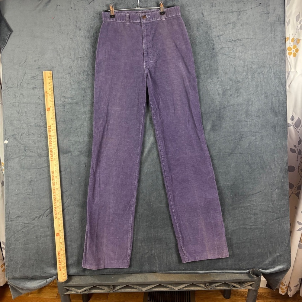 Montgomery Ward Vintage High-rise Purple Straight Leg Corduroys Sz 12 — see pic